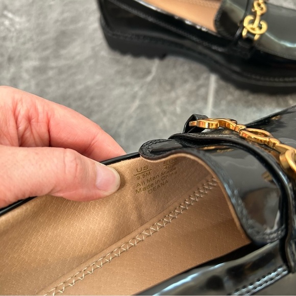 Sam Edelman Circus Black Patent Chunky Loafer Horse Bit Faux Leather Size 9.5 - Picture 10 of 15